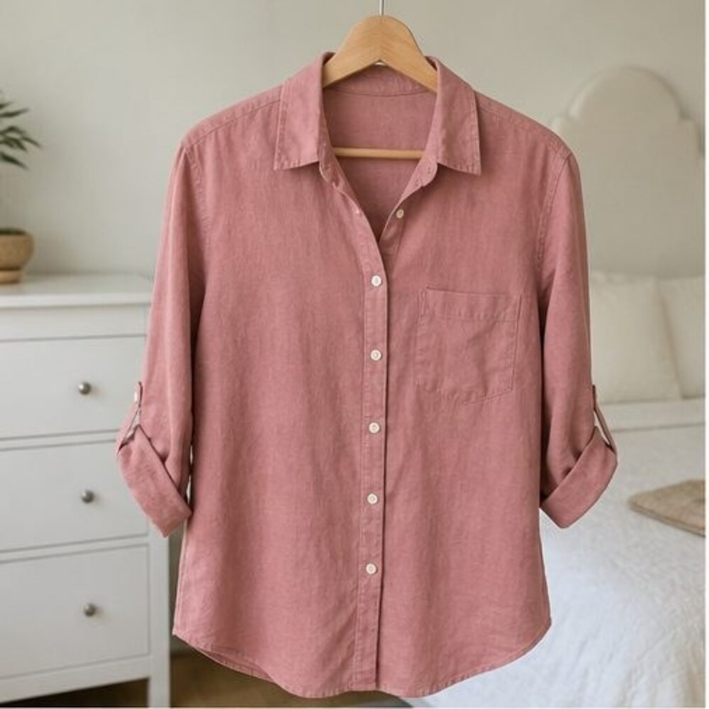 Rust Pleated Blouse